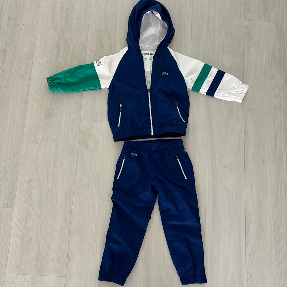 LACOSTE KIDS' SPORT COLORBLOCK SWEATSUIT New without tags size 4